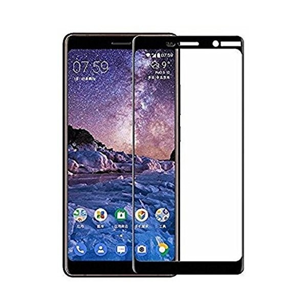 „Calans“ Tempered Glass apsauginis ekrano stiklas 0.26 mm - juodas (Nokia 7 Plus)