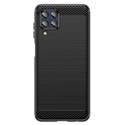 Samsung Galaxy M33 (M336B) „Carbon“ cieta silikona (TPU) melns vāciņš | Vacins.lv