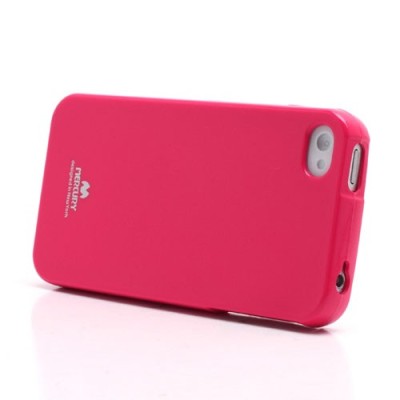 Mercury TPU kieto silikono rožinis Apple iPhone 4S dėklas - nugarėlė / Priedai.lt