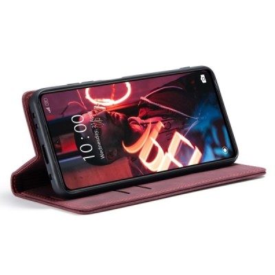 Xiaomi Redmi Note 12 Pro (Poco X5 Pro) CaseMe Retro solīds atvēramais ādas bordo maciņš - maks | Vacins.lv