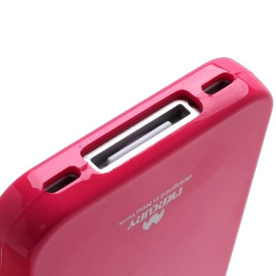 Mercury TPU kieto silikono rožinis Apple iPhone 4S dėklas - nugarėlė / Priedai.lt