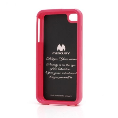 Mercury TPU kieto silikono rožinis Apple iPhone 4S dėklas - nugarėlė / Priedai.lt