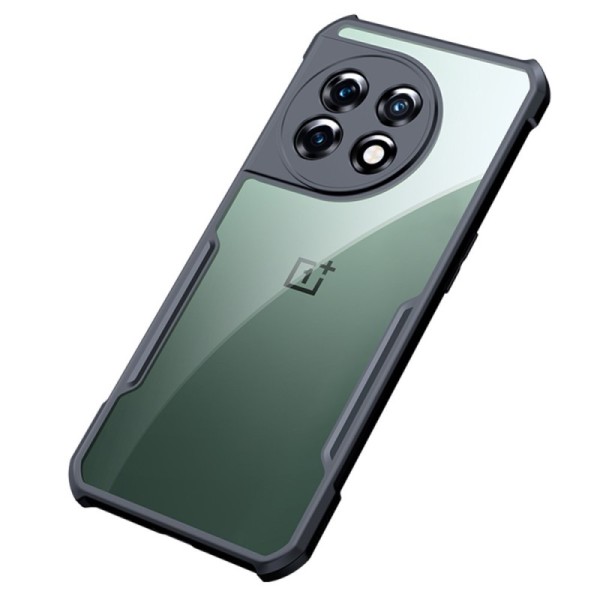 „XUNDD“ cieta silikona (TPU) akrils apvalks - dzidrs / melns (OnePlus 11)