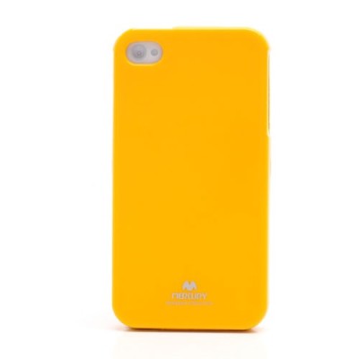 Mercury TPU kieto silikono geltonas Apple iPhone 4S dėklas - nugarėlė / Priedai.lt