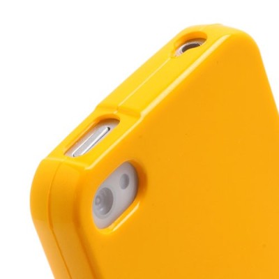 Mercury TPU kieto silikono geltonas Apple iPhone 4S dėklas - nugarėlė / Priedai.lt