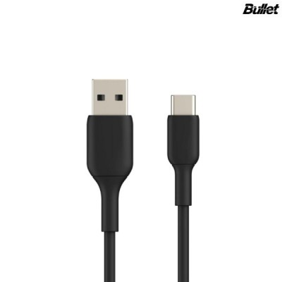 „Bullet“ USB Type-C juodas laidas 3 m. | Priedai.lt