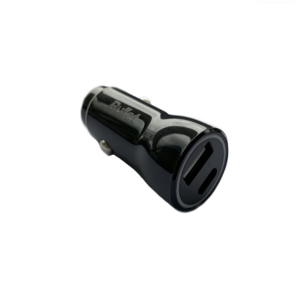„Bullet“ 30W autolādētājs - melns (3.6A)