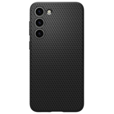Samsung Galaxy S23+ (SM-S916) „Spigen“ Liquid Air melns cieta silikona apvalks | vacins.lv