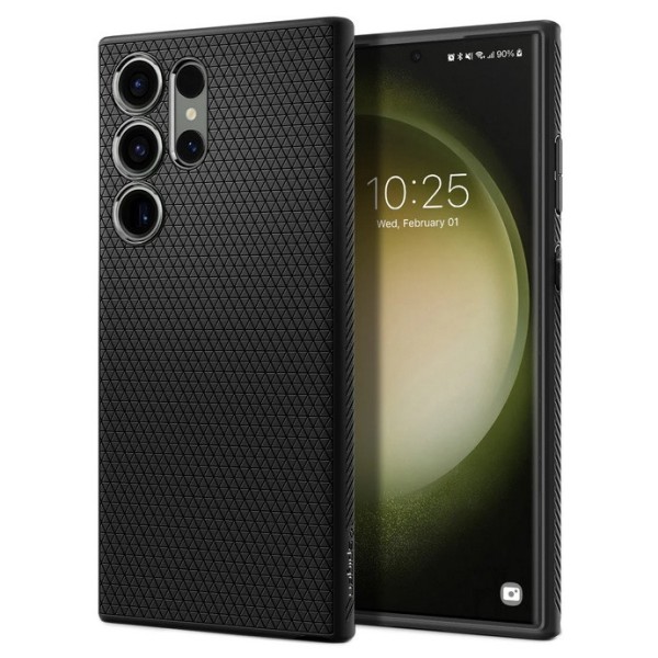 „Spigen“ Liquid Air apvalks - melns (Galaxy S23 Ultra)