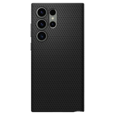 Samsung Galaxy S23 Ultra (SM-S918) „Spigen“ Liquid Air melns cieta silikona apvalks | vacins.lv