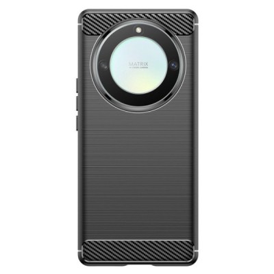 Huawei Honor Magic 5 Lite (Honor X9a) „Carbon“ cieta silikona (TPU) melns vāciņš | Vacins.lv