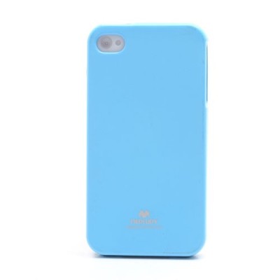 Mercury TPU kieto silikono šviesiai mėlynas Apple iPhone 4S dėklas - nugarėlė / Priedai.lt