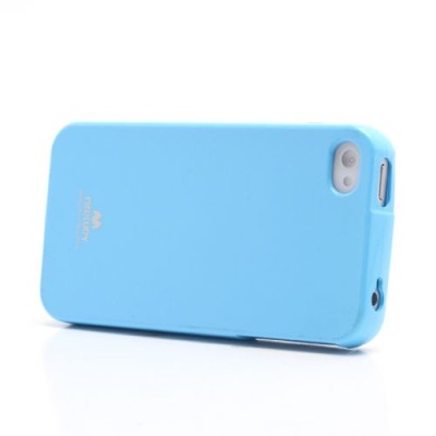 Mercury TPU kieto silikono šviesiai mėlynas Apple iPhone 4S dėklas - nugarėlė / Priedai.lt