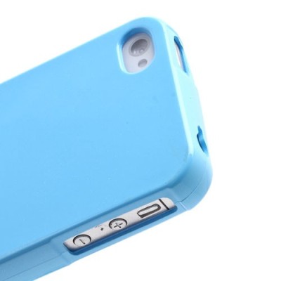 Mercury TPU kieto silikono šviesiai mėlynas Apple iPhone 4S dėklas - nugarėlė / Priedai.lt