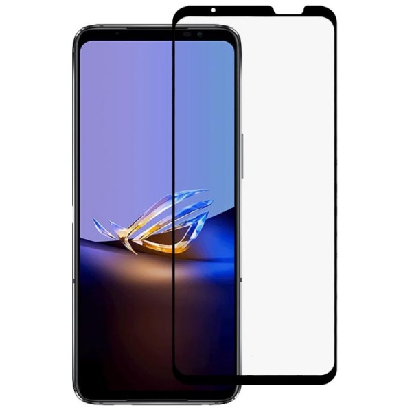 „Rurihai“ Tempered Glass pilnīgi aizsedzams ekrāna aizsargstikls 0.2 mm - melns (Rog Phone 6D)