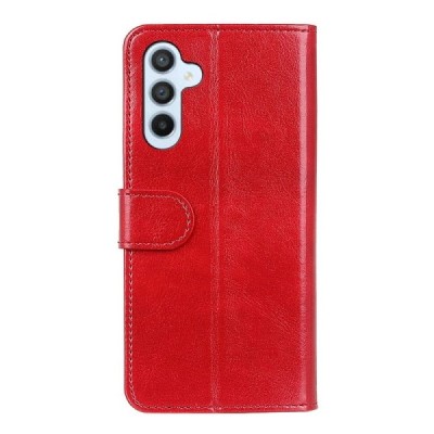 Samsung Galaxy A54 (SM-A546B) atvēramais ādas sarkans maciņš (maks) | Vacins.lv