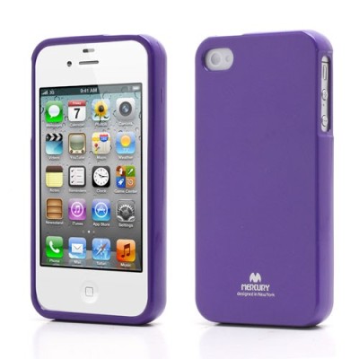Mercury TPU kieto silikono violetinis Apple iPhone 4S dėklas - nugarėlė / Priedai.lt