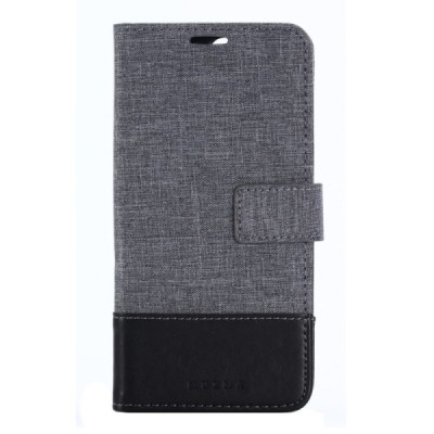 OnePlus 5T „Muxma“ atverčiamas juodas odinis dėklas - piniginė | Priedai.lt