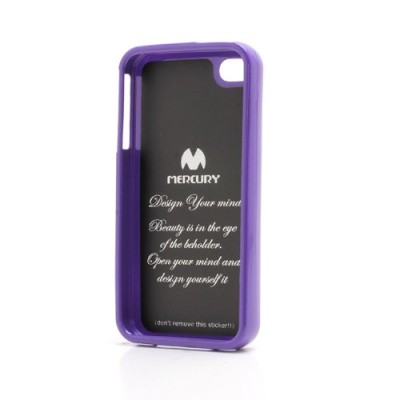 Mercury TPU kieto silikono violetinis Apple iPhone 4S dėklas - nugarėlė / Priedai.lt