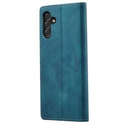 Samsung Galaxy A34 5G (SM-A346E) CaseMe Retro solīds atvēramais ādas zaļš maciņš - maks | Vacins.lv