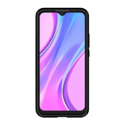 Xiaomi Redmi 9 „Kickstand“ pastiprinātas aizsardzības melns apvalks | Vacins.lv