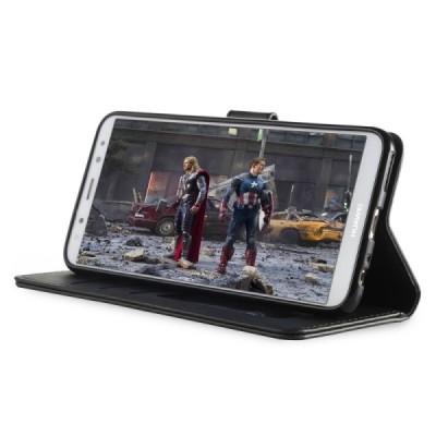 „Lc.Imeeke“ Huawei Mate 10 Lite juodas odinis atverčiamas dėklas | Priedai.lt