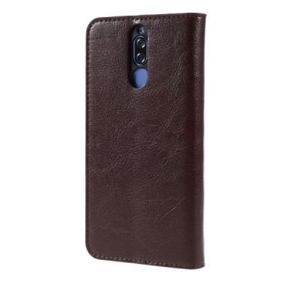 „Deluxe“ Leather Huawei Mate 10 Lite rudas odinis atverčiamas dėklas | Priedai.lt