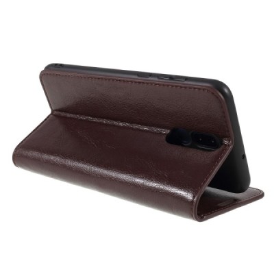 „Deluxe“ Leather Huawei Mate 10 Lite rudas odinis atverčiamas dėklas | Priedai.lt