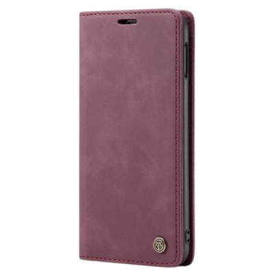 Samsung Galaxy S10e (G970) CaseMe Retro solīds atvēramais ādas bordo maciņš - maks | Vacins.lv