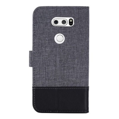 LG V30 (H930) „Muxma“ atvēramais ādas pelēks maciņš (maks) | Vacins.lv