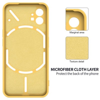 Nothing Phone 1 Shell cieta silikona (TPU) apvalks - dzeltens | vacins.lv