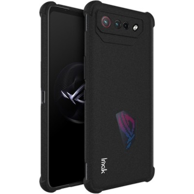 Asus Rog Phone 7 Imak pastiprinātas aizsardzības cieta silikona (TPU) melns vāciņš | Vacins.lv