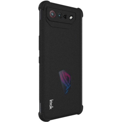 Asus Rog Phone 7 Imak pastiprinātas aizsardzības cieta silikona (TPU) melns vāciņš | Vacins.lv
