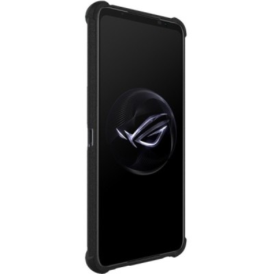 Asus Rog Phone 7 Imak pastiprinātas aizsardzības cieta silikona (TPU) melns vāciņš | Vacins.lv