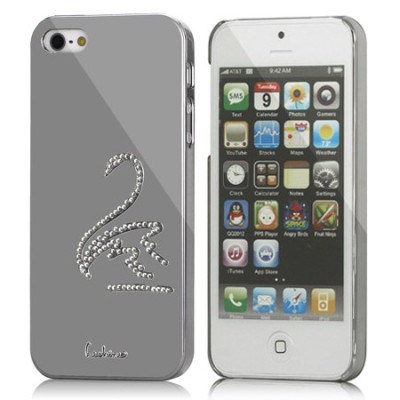 „Leshine“ sidabrinis Apple iPhone SE (5, 5s) dėklas - Gulbė (dėkliukas, nugarėlė) / Priedai.lt