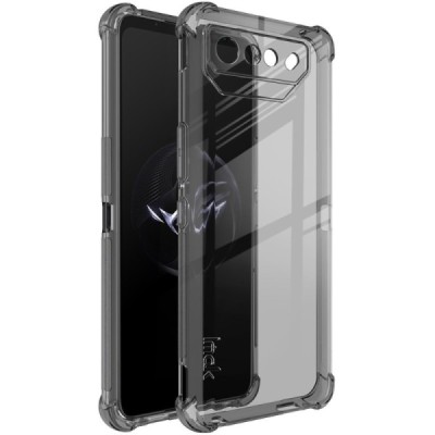 Asus Rog Phone 7 (7 Pro, 7 Ultimate) Imak pastiprinātas aizsardzības cieta silikona (TPU) dzidrs pelēks vāciņš | Vacins.lv
