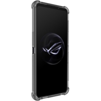 Asus Rog Phone 7 (7 Pro, 7 Ultimate) Imak pastiprinātas aizsardzības cieta silikona (TPU) dzidrs pelēks vāciņš | Vacins.lv