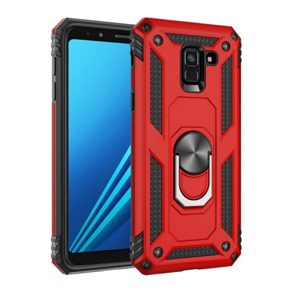 „Kickstand“ pastiprinātas aizsardzības apvalks - sarkans (Galaxy A8 2018)