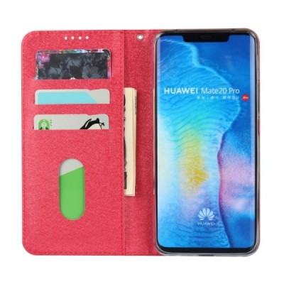 „Silk“ Skin serijos Huawei Mate 20 Pro raudonas odinis atverčiamas dėklas | Priedai.lt