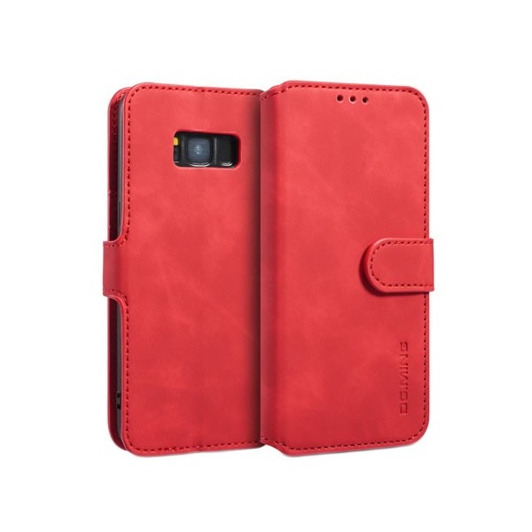 „DG.MING“ Retro atverčiamas dėklas - raudonas (Galaxy S8)