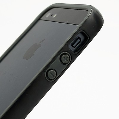 Oranžinės, juodos ir pilkos spalvų „Walnutt“ Trio kieto silikono (TPU) Apple iPhone SE (5, 5s) dėklas (rėmelis) - kraštų apvadas