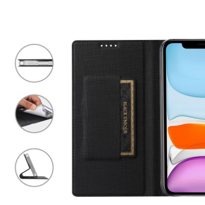 Nothing Phone 1 „Vili“ atvērams melns ādas maciņš | Vacins.lv