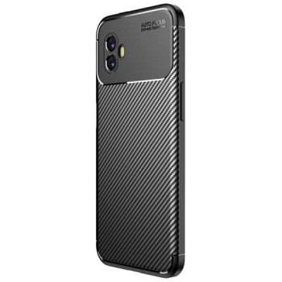 Samsung Galaxy Xcover 6 Pro (G736) „Fiber“ kieto silikono TPU juodas dėklas - nugarėlė | Priedai.lt
