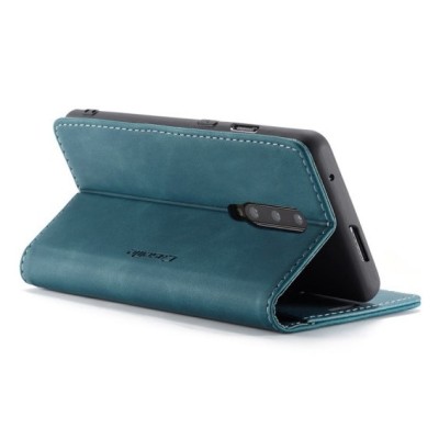 OnePlus 7 Pro CaseMe Retro solīds atvēramais ādas zaļš maciņš - maks | Vacins.lv