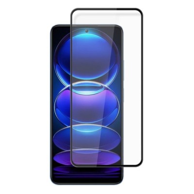 Xiaomi Redmi Note 12 (Poco X5 5G) „Mocolo“ 9H 2.5D Tempered Glass sustiprintos apsaugos juodas pilnai dengiantis apsauginis ekra