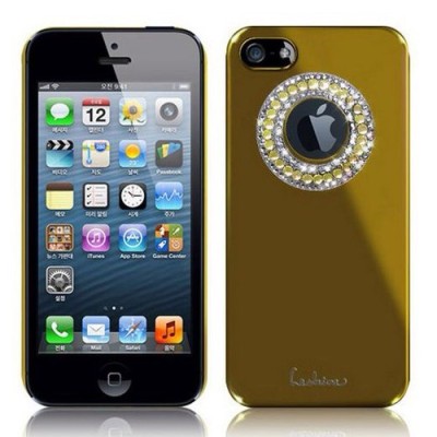 „Leshine“ auksinis Apple iPhone 4S dėklas - spindintis ratas (dėkliukas, nugarėlė) / Priedai.lt