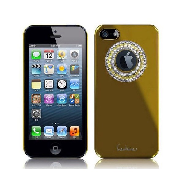 „Leshine“ dėklas - spindintis ratas, auksinis (iPhone 4 / 4S)