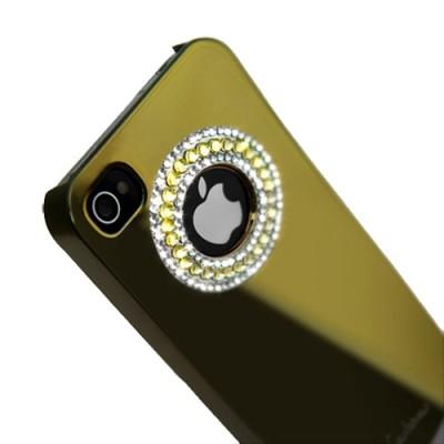 „Leshine“ auksinis Apple iPhone 4S dėklas - spindintis ratas (dėkliukas, nugarėlė) / Priedai.lt