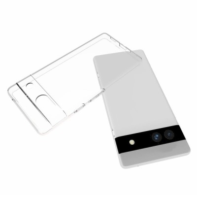 Google Pixel 7A kieto silikono TPU skaidrus dėklas - nugarėlė | Priedai.lt