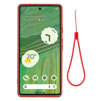 Google Pixel 7A Shell cieta silikona (TPU) apvalks - sarkans | vacins.lv